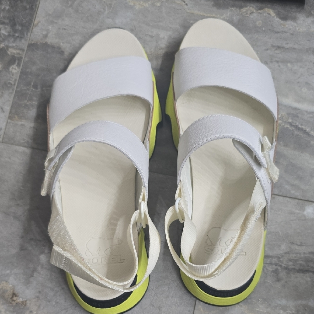Sorel White and Yellow Sandals for Effortless Style